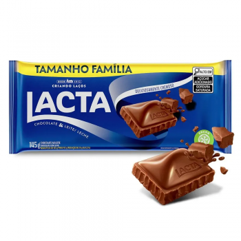 Lacta Chocolate Leite 145g Tamanho Família
