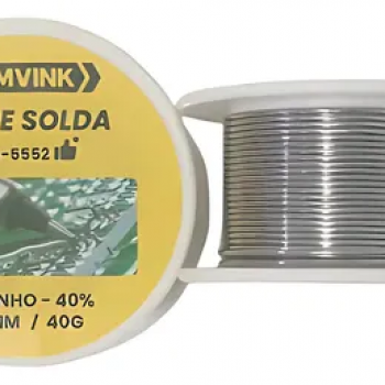 Estanho 1mm solda BOM-5585 40% 60g + Pasta solda 10g