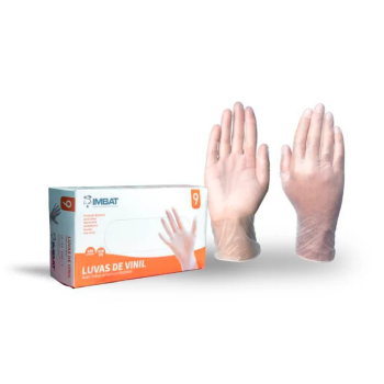Par de luvas vinil incolor 100 unidades M Imbat
