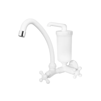 Torneira Pia Bica Móvel 1/2 com Filtro Abs Branca Marujá