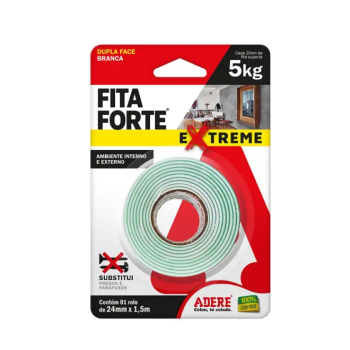 Fita Adesiva 24mmx150cm Adere 5Kg Extreme espuma