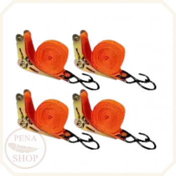 Cinta para carga com catraca 4,5mx25mm 120kg ACI-425 Aiker 4 unidades kit
