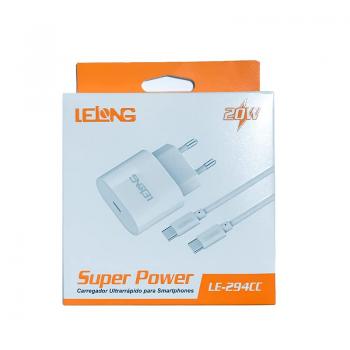 Carregador  Tipo C Lelong 20w LE-294CC
