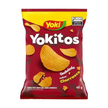 Batata Frita Yokitos ondulada churrasco 45g