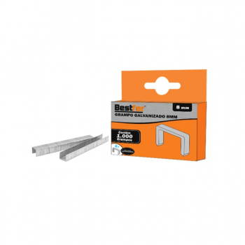Grampo Tapeceiro 8mm 106 1000 unidades Bestfer