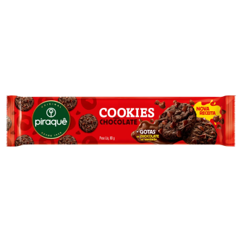 Biscoito Cookies Chocolate Piraque 80g