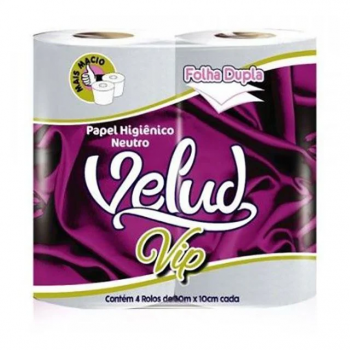 Papel Higiênico Velud 30mx10cm 4 rolos Neutro