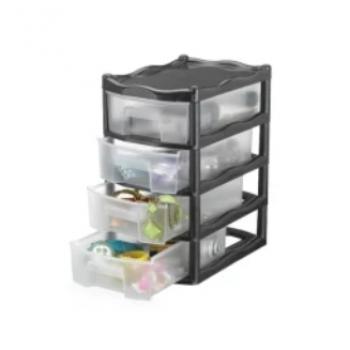 Gaveteiro 4 gavetas 28x18x32 preto