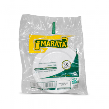 Prato descartável 15cm Marata