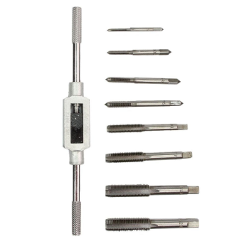 Jogo machos vira-macho M3 a M12 9 peças BOM-3231