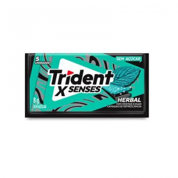 Chiclete Trident Xsenses Herbal 8g 5 unidades