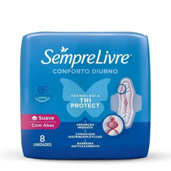Absorvente Diurno Sempre Livre 8 unidades Suave