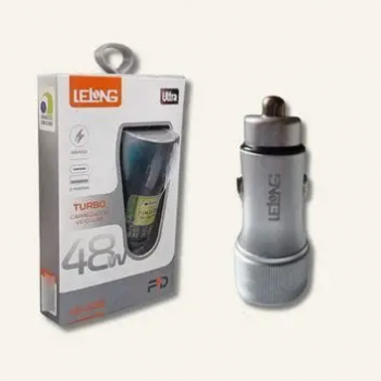 Carregador celular veicular lelong LE-535 PD 48W