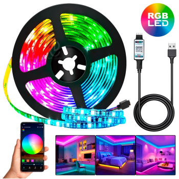 Fita LED 5V 5050 5m RGB Lintian