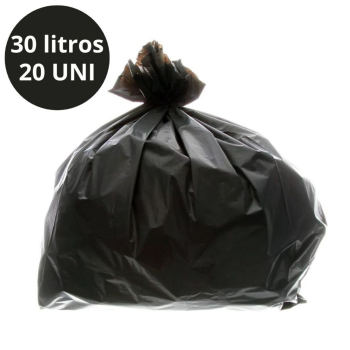 Saco de lixo 30l Bulnez 20 unidades 59x62cm preto