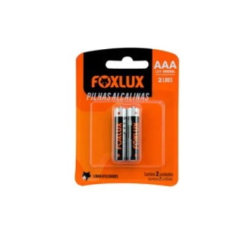 Pilha AAA 1.5V Alcalina com 2 unidades Foxlux
