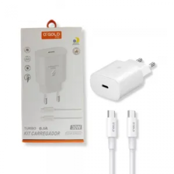 Carregador 30W PD Tipo C Gold CA31-3 6.1A