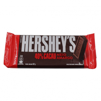 Barra chocolate 40% Hersheys  meio amargo 82g