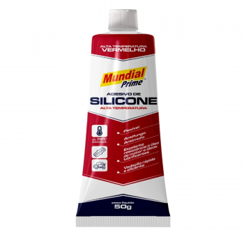 Silicone Acético Mundial Prime Alta Temperatura Vermelho 50g