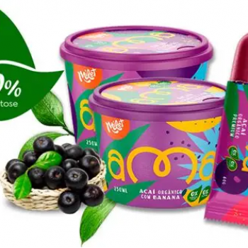 Açai cremoso com morango 240ml 200g organico