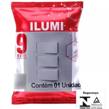 Interruptor triplo 2X4 Ilumi i9 10A