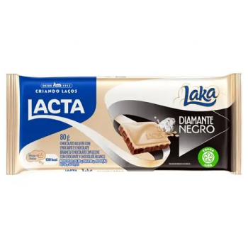 Barra Chocolate Laka Diamante Negro 80g Lacta