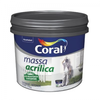 Massa 25Kg corrida acrilico Coral balde