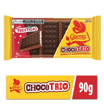 Biscoito Chocotrio Prestigio 90g Garoto