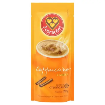 Café 20g cappuccino 3 corações Baunilha sache