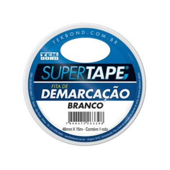 Fita demarcação solo branca 48mmx150cm Tekbond