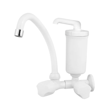 Torneira Pia Bica Móvel 1/2 com Filtro Abs Branca Foz