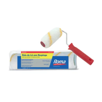 Rolo 15cm lã suporte sem respingo Roma
