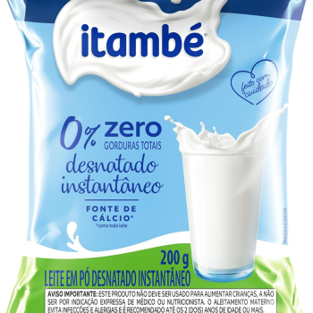 Leite em pó zero lactose Itambe 200g desnatado