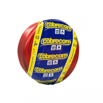 Cabo fio flexivel 2,5mm vermelho Cobrecom 100m