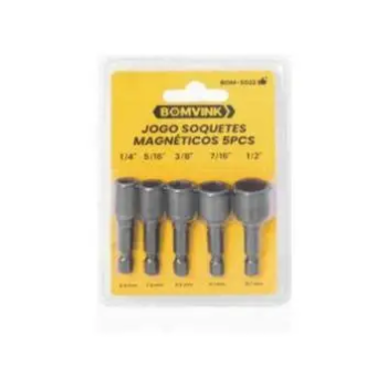 Jogo soquete 5 bits BOM-5022 magnetico