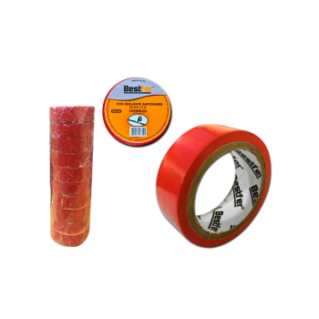 Fita Isolante 5mx18mm PVC vermelho Bestfer