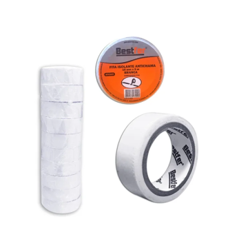 Fita Isolante 5mx18mm PVC branco Bestfer