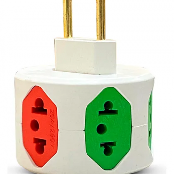 Tomada com fusivel redonda