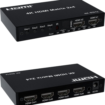 Splitter Distribuidor Hdmi 2x4 4K MHD-214