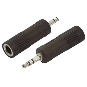 Adaptador audio P10 macho x P2 femea estereo Knup KP-HM033