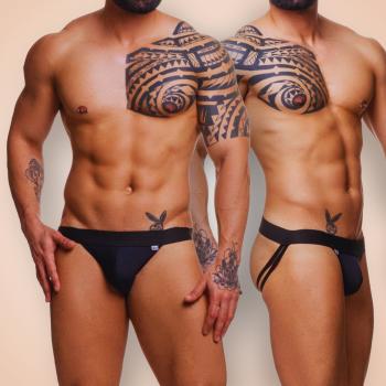 JOCK FAIXA DUPLA FINA - PRETO