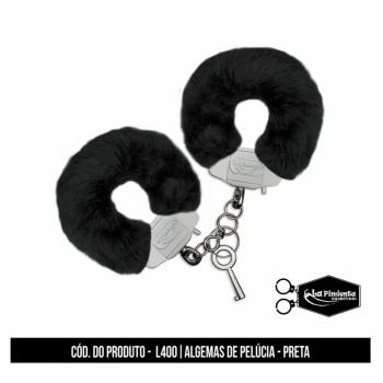 Algema em metal Pelúcia Preta