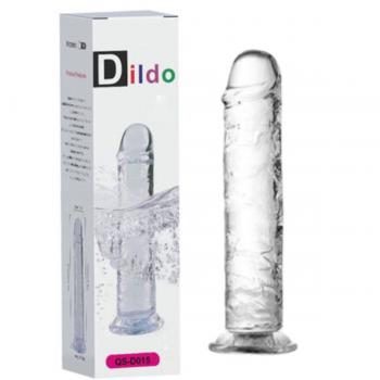 Pênis Realístico com Ventosa, Possui Glande e Veias Salientes -TRANSPICUOUS DILDO