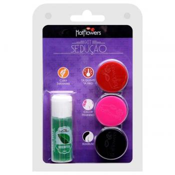 KIT SEDUCAO GEL VERDE ROSA VERM GEL AROM