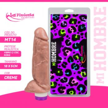 MT14 Protese c/ Escroto Vibro 22 x 5 cm