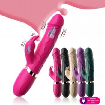 Vibrador com estimulador rabbit - 10 modos de vibração