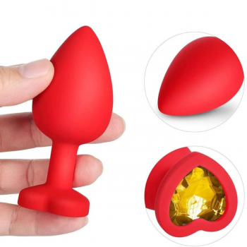 PLUG ANAL SILICONE CORAÇÃO