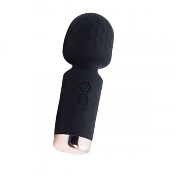 Mini massageador varinha mágica com toque aveludado preta