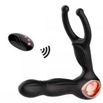 MNA1253 Massageador de próstata com estimulador e controle remoto