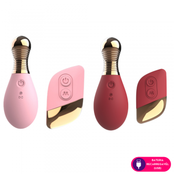 Cápsula vibratória com cont role remoto sem fio MBC13 50 Cor:VermelhoMBC1350-VM